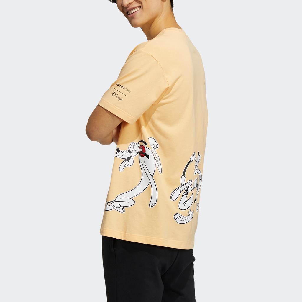 Adidas Neo Disney Collaboration M Mf Tee 2 Cartoon Print Sports Short Sleeve T-Shirt Men Tops Apricot HF0453