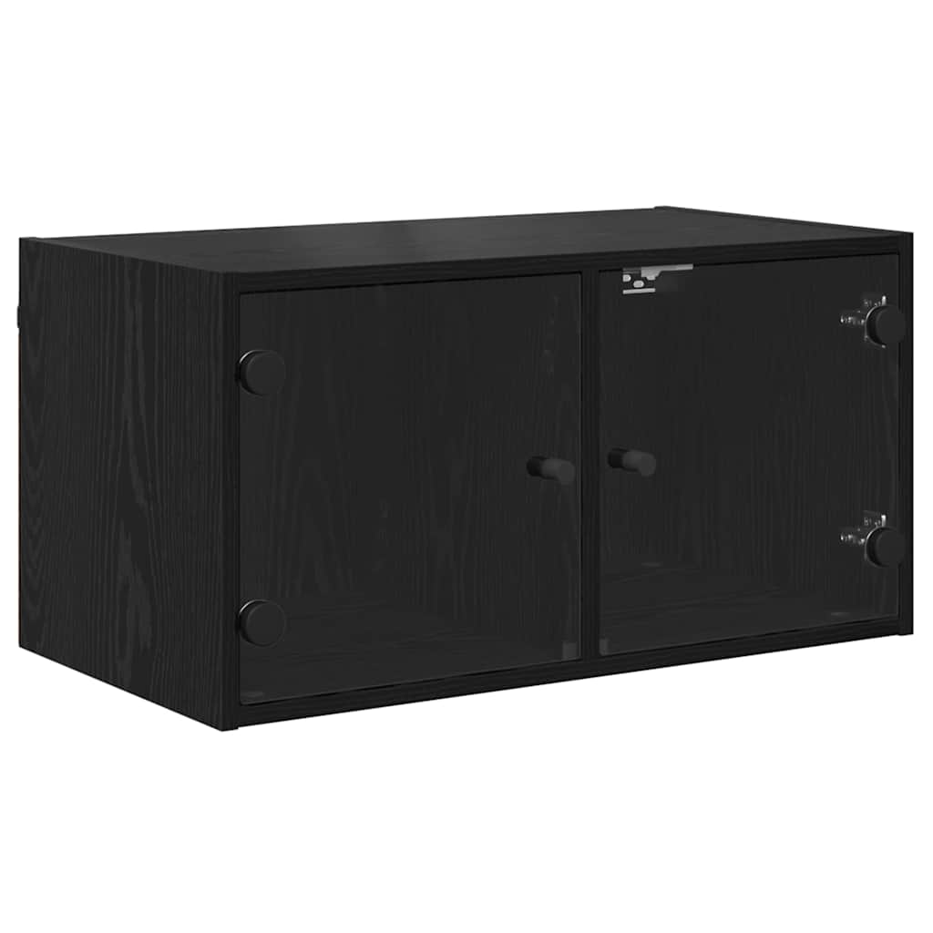 Wall Cabinet Black Oak Effect 68 x 37 x 35 cm Particleboard