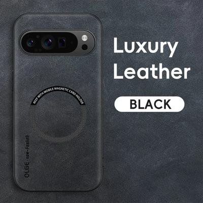 Magnetic Retro Leather Soft Case For Google Pixel 9 Pro XL Pixel9 8 7 Pro XL 7 8 9 A 5G Wireless Charging Phone Case Cover