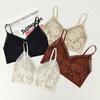 Women's French Triangle Lace Camisole Bra with V-Neck and Beautiful Back Design