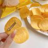 Pommes Frites Chips Form Haarspange Realistische Lebensmittel-Form Haarspange mit Metallboden Anti-Rutsch-Design Haarspange Haarschmuck