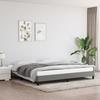 346745 vidaXL Cadre de lit Gris foncé 200 x 200 cm Tissu