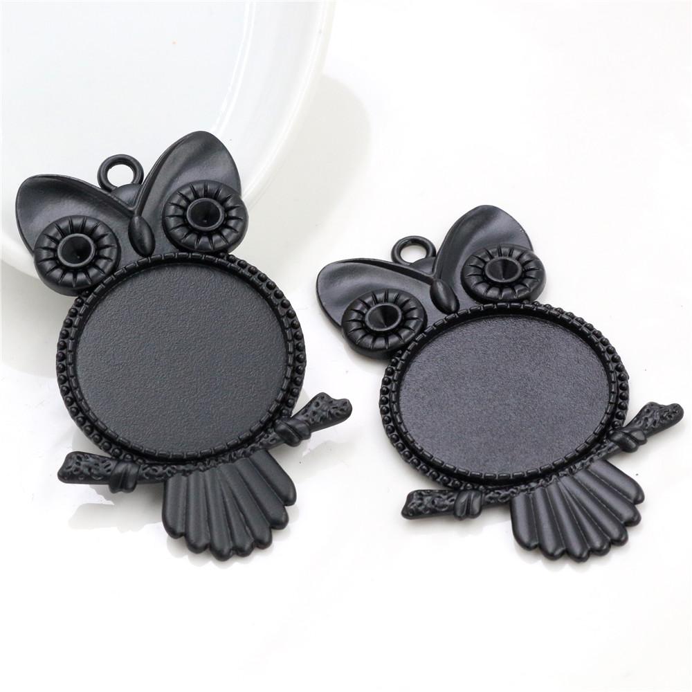 5pcs 25mm Inner Size Pendant Cabochons Blank Base Setting Bezel Tray Alloy DIY Jewelry Making Accessories for Necklace Keychains