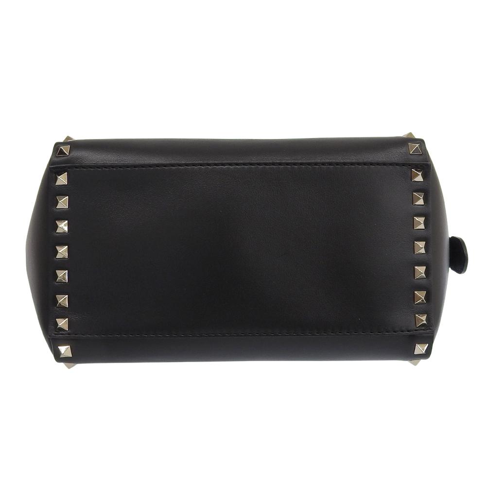 VALENTINO Excellent condition RockStuds leather 2-way handbag for women, black Handbag blackUsed