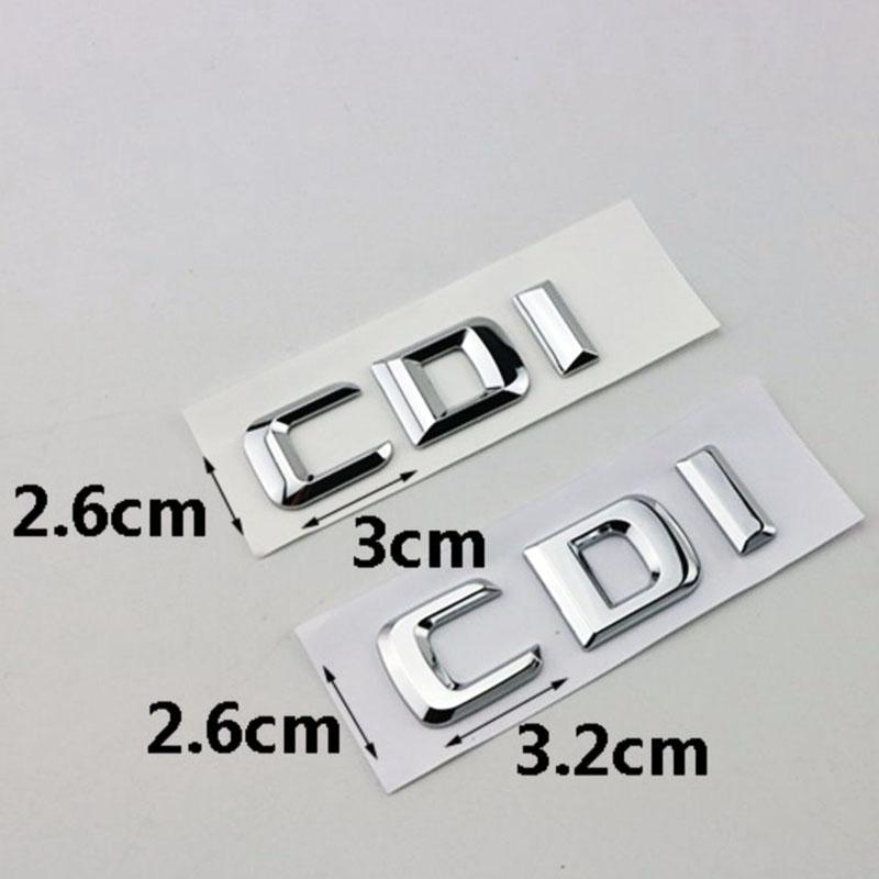 3D ABS Black CDI Logo Letters Car Trunk Badge Sticker For GL ML 320 270 W204 A B C GLK 220 CDI Emblem Accessories
