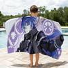 Game Flins Genshin Impact Towel Soft Lightweight Anti-Sand Large Beach Towel Quick-Drying Bath Sports Family
