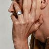 2025 trendy men's titanium steel ring - round cast oversized finger ring - signet ring