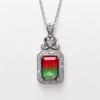 New Square Pendant Necklace for Women Fashion Versatile Accessories Lady's Party Necklace Gorgeous Colorful Neck Jewelry