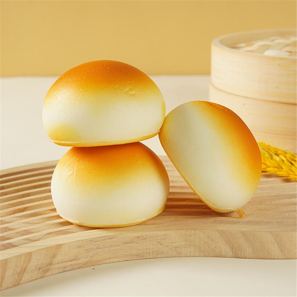 Slow Pu Rising Baked Buns Golden Buns Props Squeeze Decompression Vent Pinch Fun Toys Simulation Baked Bread Pendant Decoration