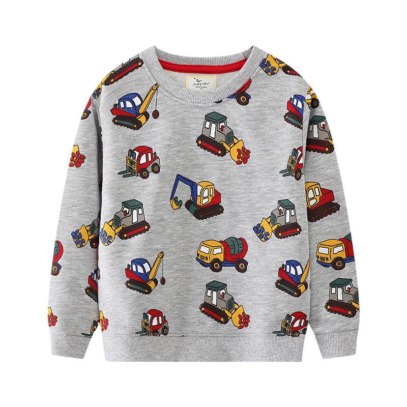 Jumping Meters 2-7T Dinosaurs Boys Sweatshirts Animals Print Long Sleeve Baby Hooded Sport Shirts Autumn Spring Clothes
