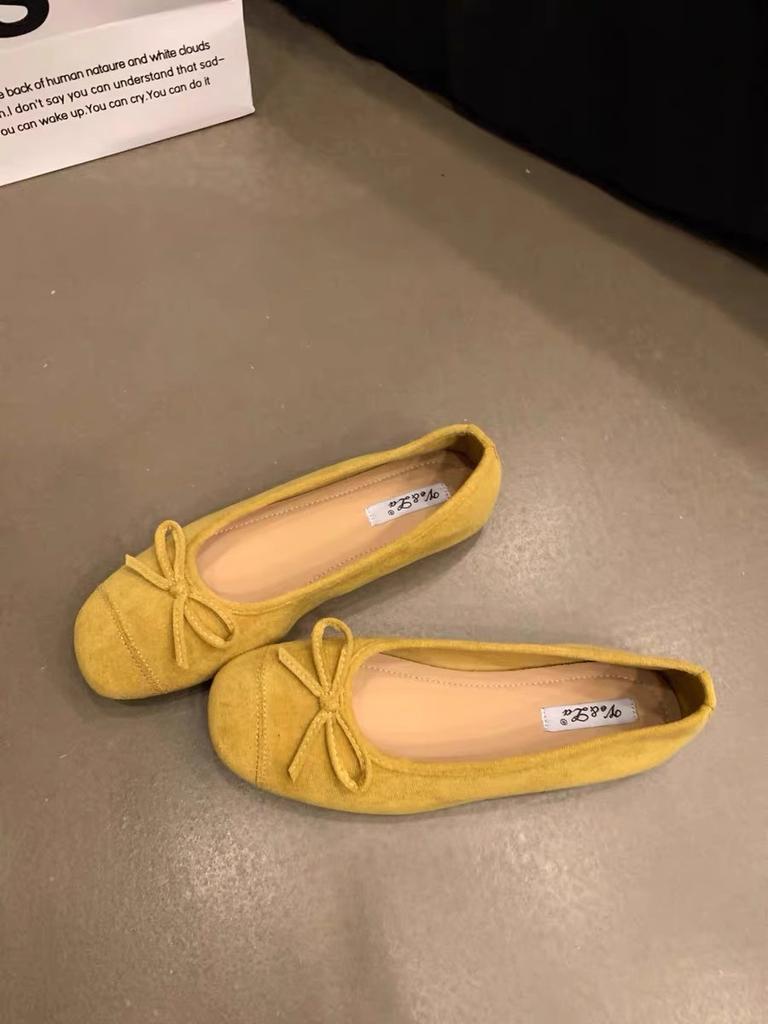 Evening wind gentle butterfly ladyshoes ballet flats French retro soft sole silver single shoes spring and summer small fragrant wind women's shoes