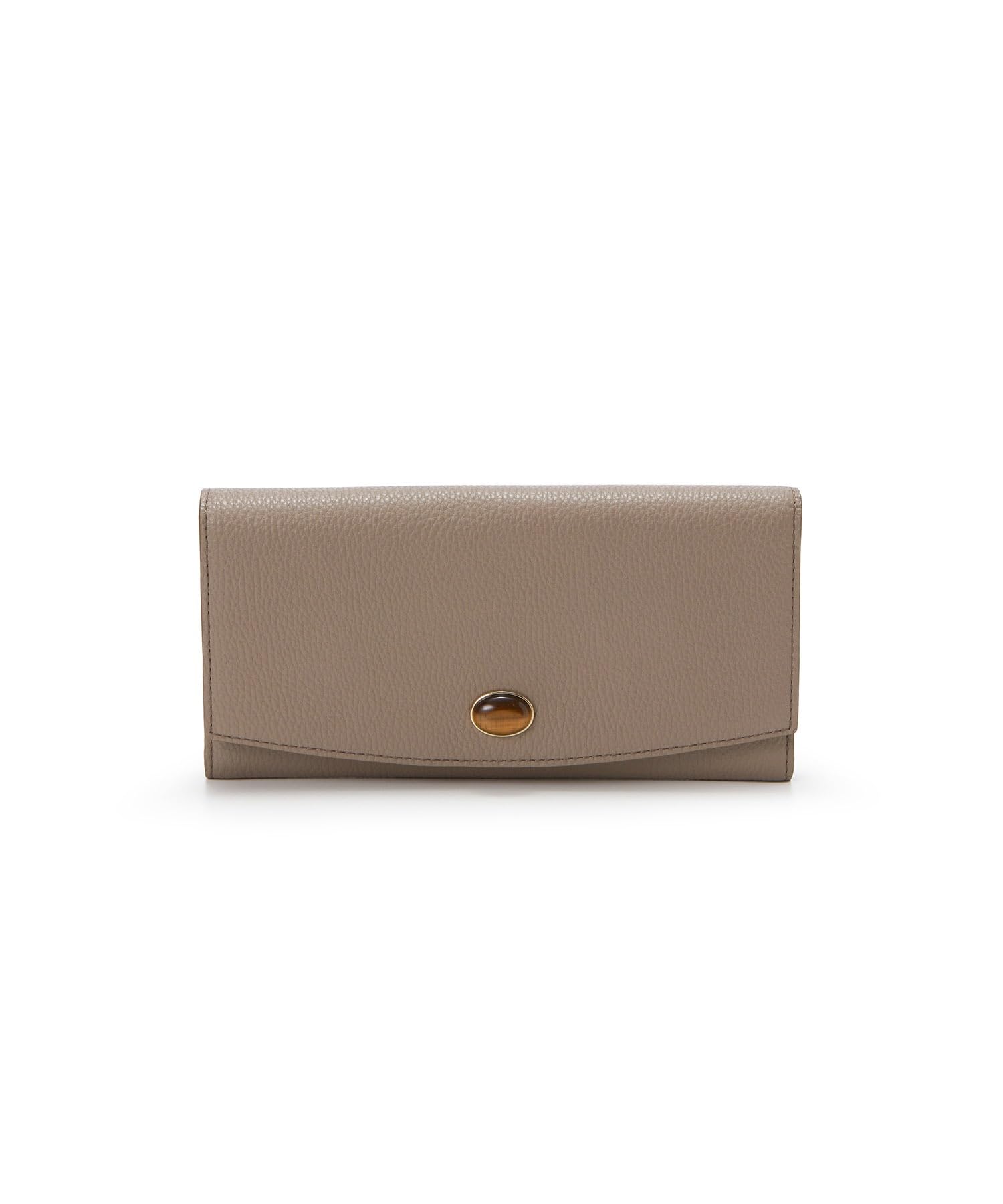 

Billfold Mini Embossed Leather Long Wallet Gemdrops Medium Gray [Topkapi] Women s