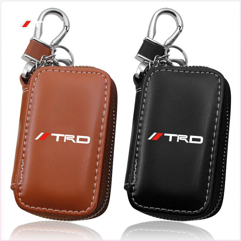 Car Key Holder Pouch Wallet Housekeeper Key Case Mini Card Bag for Toyota GR GTR GAZOO Racing Logo Auris Pruis RAV4 CHR Corolla CAMRY