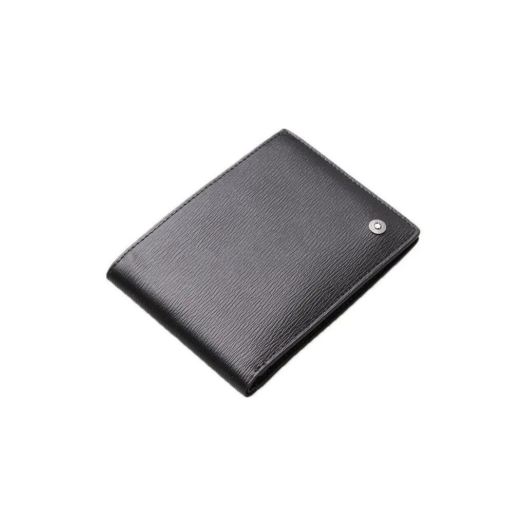 Montblanc Westside 6 Card Slot Short Leather Wallet Men Wallet Black 38036