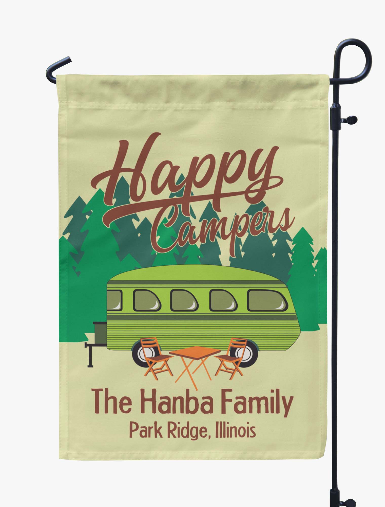 

Printtoo Tan Happy Campers Big Travel Trailer 12.5x18 Inches Double SidedA FlagsA Double Sided CampA FlagA CampsiteA FlagA Personalized 12.5 x 18 Inches дубильная кора