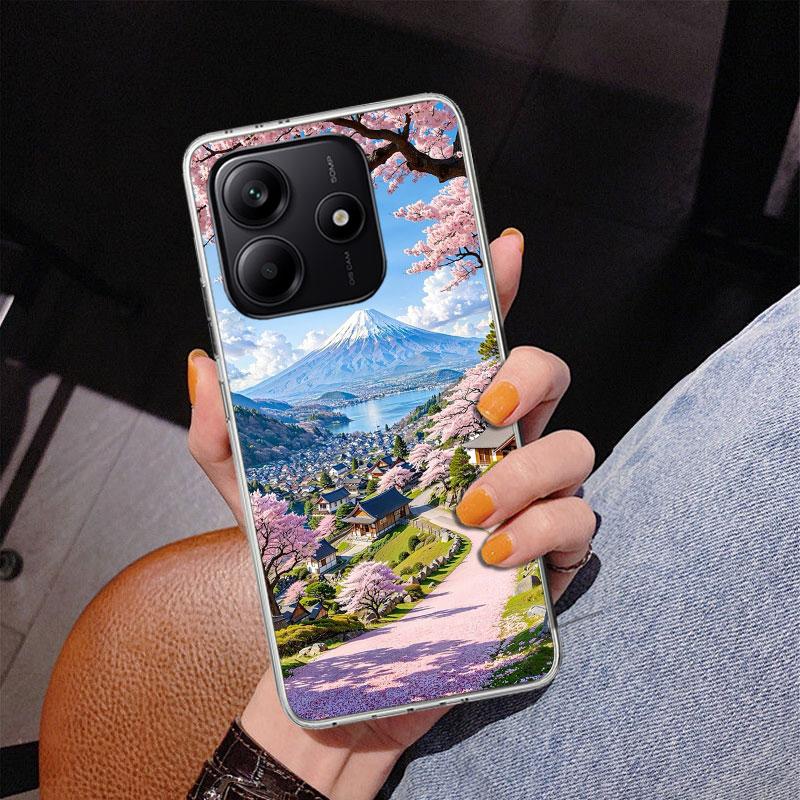 Japanese Cherry Mount Fuji Phnoe Case for Phnoe Case for Xiaomi Redmi Note 15 14 14S 13 Pro Plus 12 12S 11S 11E 10S 10 11T 5G Un