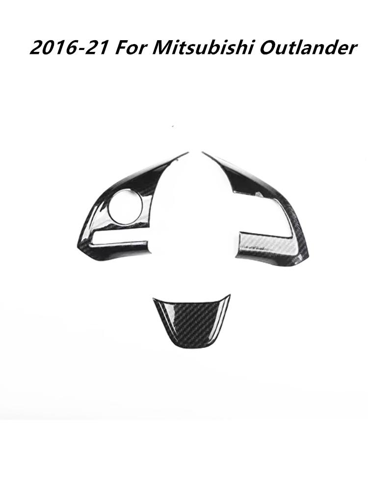 For Mitsubishi Outlander 2016-2024 Accessories Car Interior Decoration Carbon Fiber Style Windows Control Panel Gear Stickers