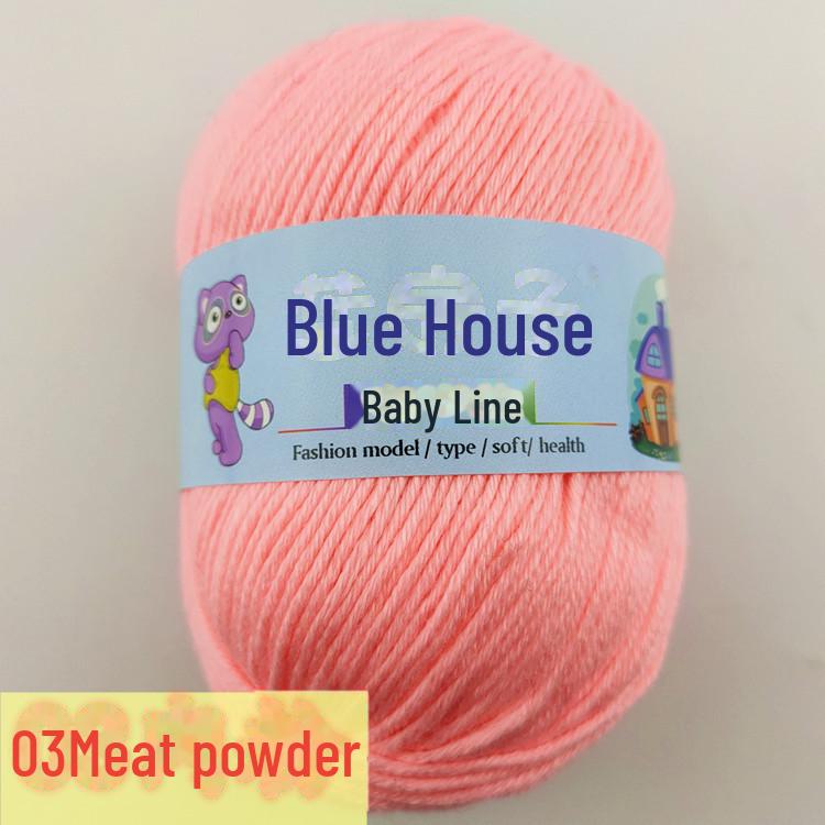 Blue Barbie Baby Yarn - 6-Strand, DIY Hand-Woven for Scarves and Slippers, Fine Hook