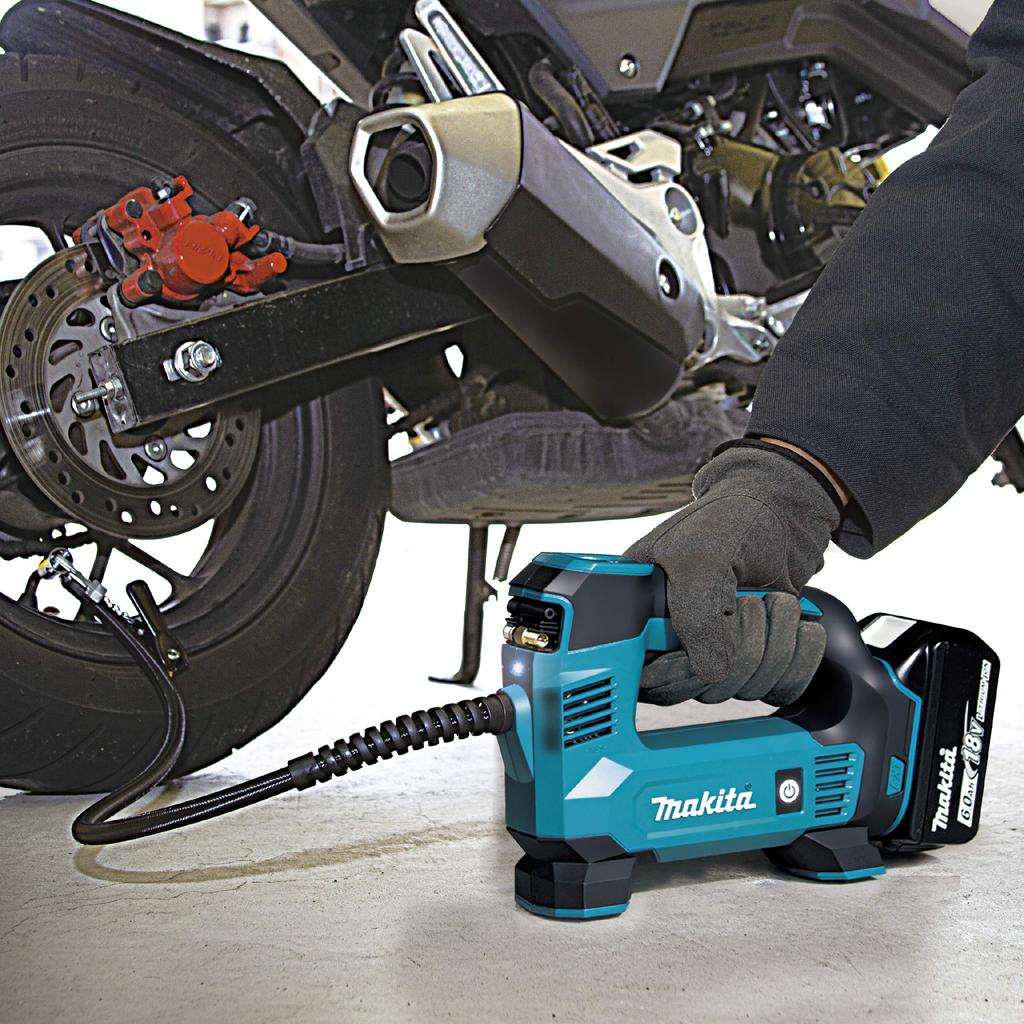 Makita Rechargeable Air Pump 18V with Valve Ball Float Valve Battery Charger Sold Separately MP180DZ Blue US/UK/French &