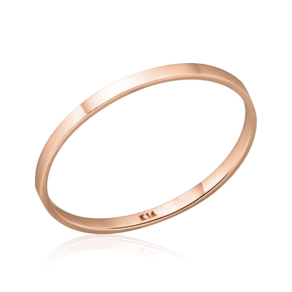 [Bnbgold] 14K/18K 1.2mm Minja Ten Finger Layered Flat Ring Npr32692