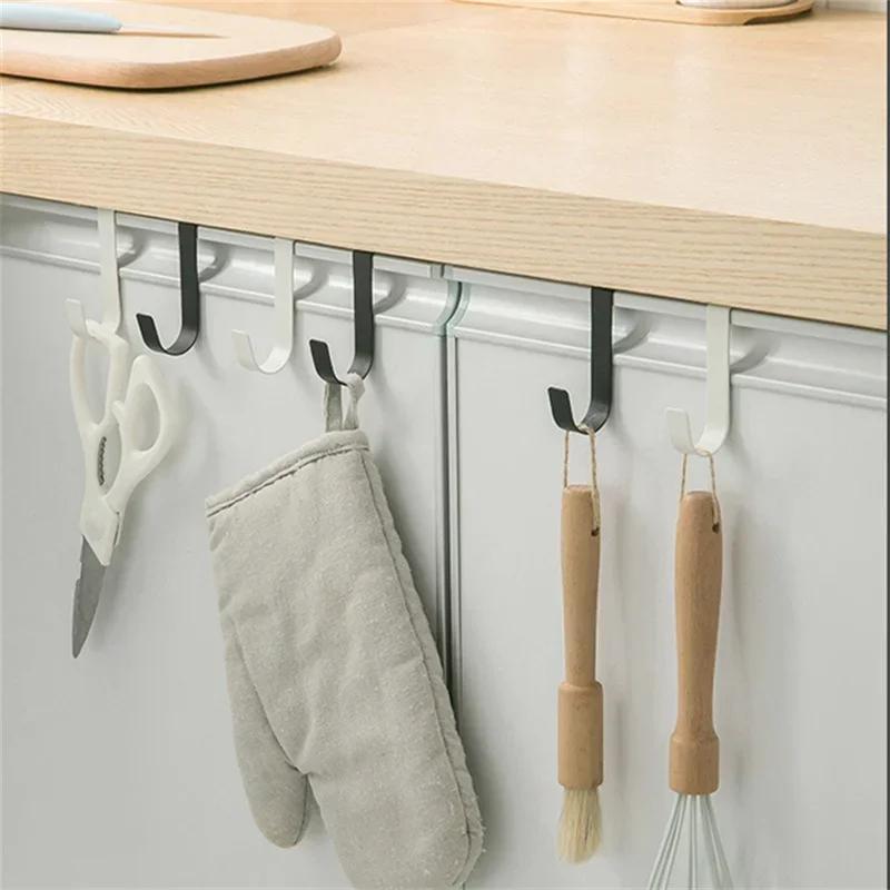S-förmigen Metallhaken Schranktür Hängegestell Gadgets Halter Schreibtisch Regale Küchenutensilien Lagerung Organizer Badezimmer Accessori