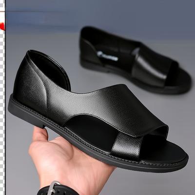 Neue große Strandschuhe für Herren, Lederschuhe, Herrenschuhe aus Leder, lässige Herrensandalen, rutschfeste Oberbekleidung