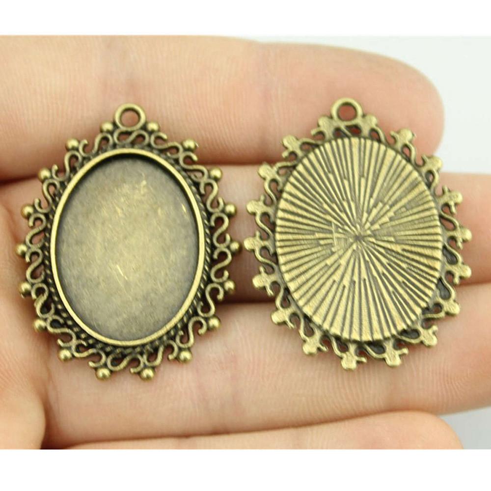 Owalna szklana baza kaboszonowa, oprawa, ramka pasująca 18x25mm 13x18mm, akcesoria, części, męska biżuteria, masywna, oryginalna dla Ciebie