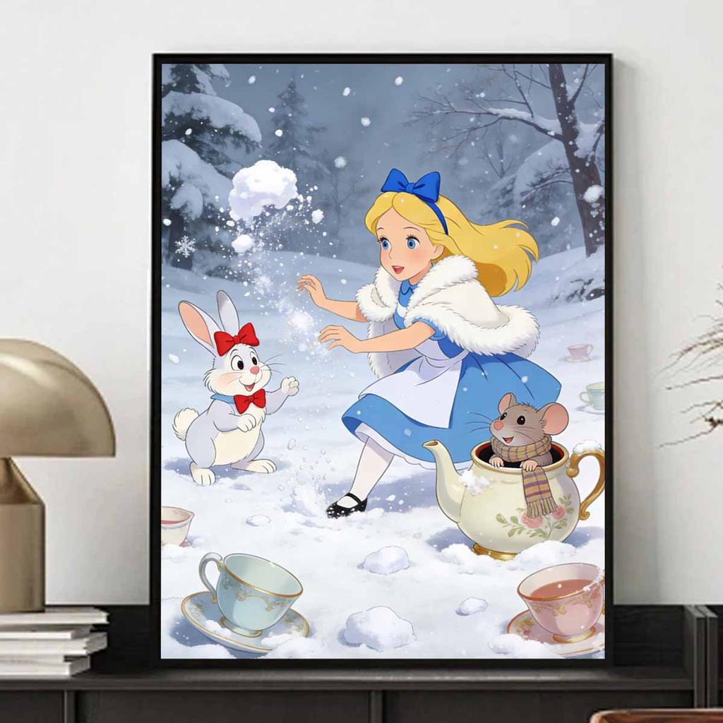 Disney themed diamond painting kit Alice Rabbit Mouse handmade diy5D home decoration gift