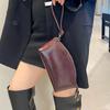 Large Capacity Vegetable Tanned Leather Handbag Light Luxury Lightweight Shell Clutch Bag Simple Design Wrist Coin Purse