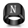 1Pcs Personalised Initial Engrave A to Z Alphabet ring  Stainless Steel Rings