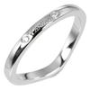 Ballerina Curve Ring Pt950Platinum/3P Diamond #4.1(US Size) 3g Women Used