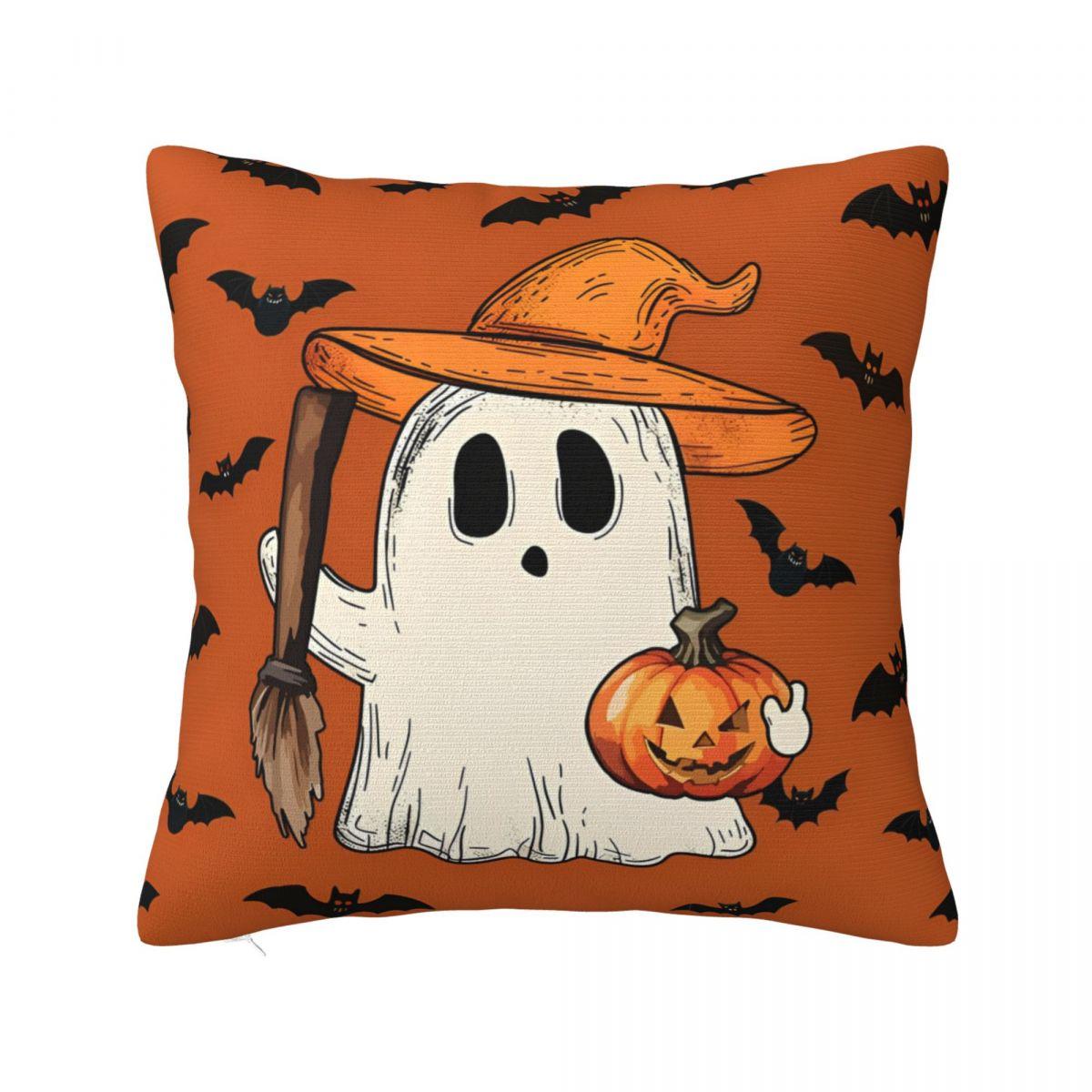 

Pillow Case Trick Or Treat Pumpkins Halloween Polyester Pillow Cover Kawaii Cushion Cover Pillowcases For Living Room Chair 30cmx30cm