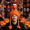 Cosplay Thanksgiving Props Plush Turkey Hat, Funny Trot Creative Holiday Costume Novelty Headpiece for Women Men Celebration Humorous Festive Apparel