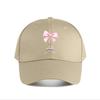 Eiffel Tower Pink Bow Embroidered Cotton Baseball Cap Baseball Cap Fashion Unisex Sunhat Womens Outdoor Sports Snapback Cap