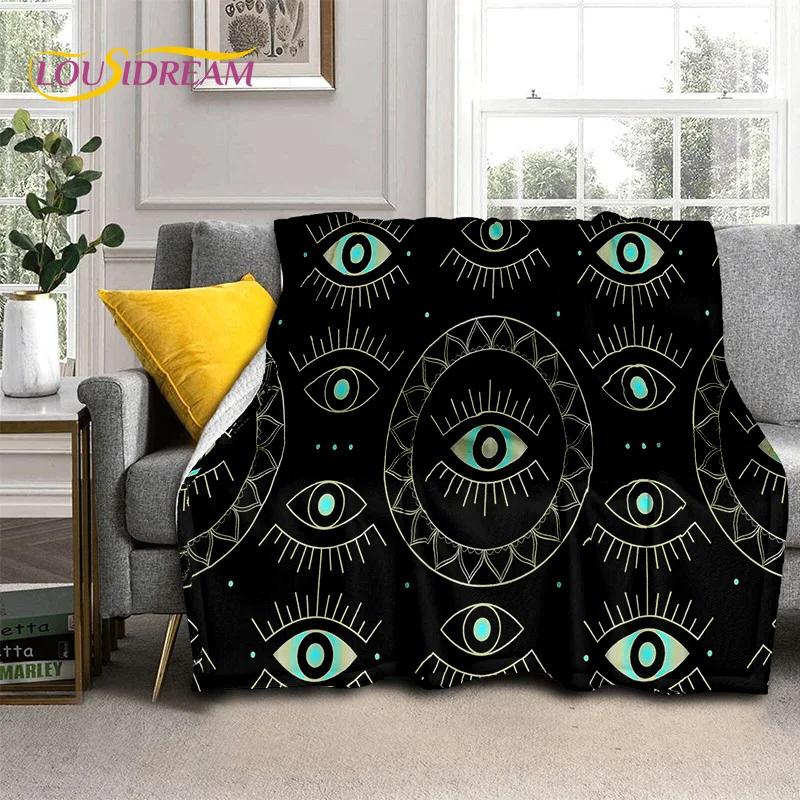Evil Eye Turkey Blue Nazar Eye of Horus Soft Flannel Blanket for Beds Bedroom Sofa Picnic,Throw Blanket for Outdoor Leisure Gift