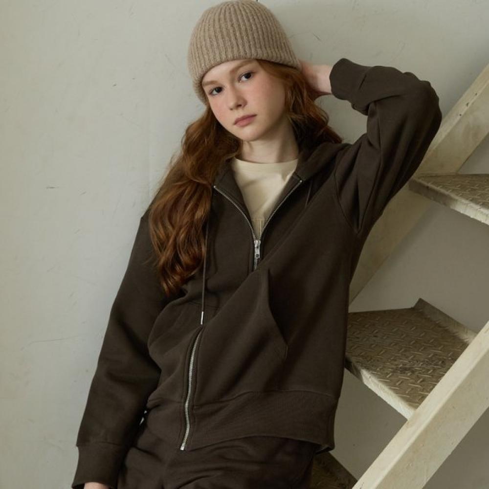 Lipbbam Cotton Double Soft Fleece Essential Classic Hooded Zip Up Ljw012 S/black BK