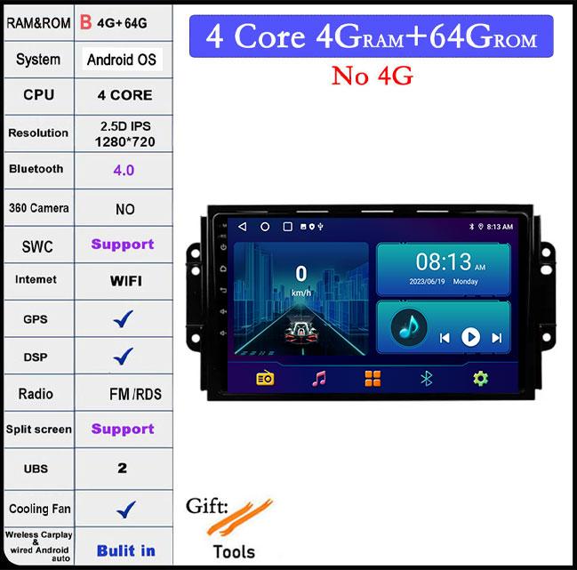 Android 14 4G LTE For Chery Tiggo 3 2016 - 2018 Car Radio Multimedia Video Player Navigation GPS