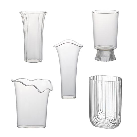 Transparent Plastic Flower Vase Heavy Duty Flower Holder Container Home Office Table Centerpiece Decorative Floral Plants Vase