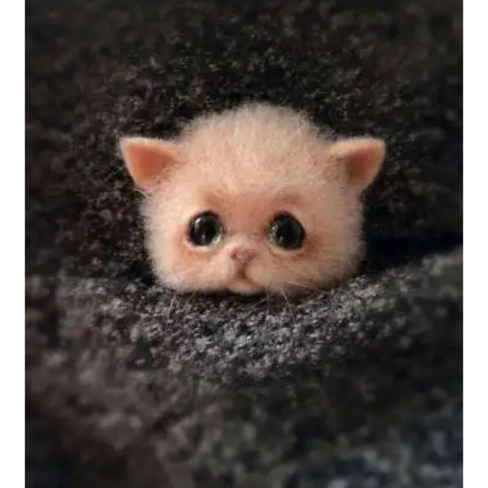 

Шерстяной фетр Поке Ручная работа DIY Материал Кит Шерстяная игла Не готовый Кот Лиса Енот Животное Брошь Плюшевая кукла Женская сумка Подвеска