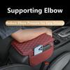 PU Leather Car Armrest Box Cushion Embroidery Universal Center Console Protector Cover with Pocket Multifunctional