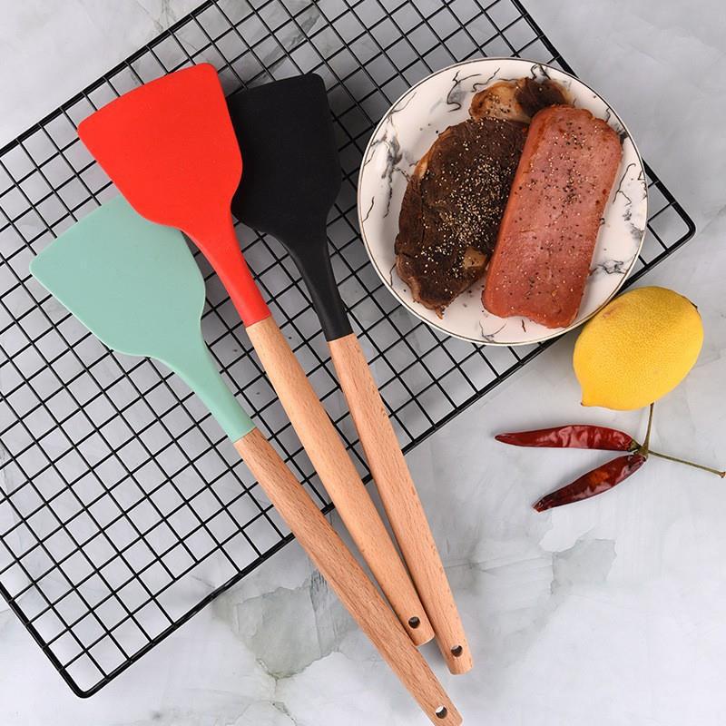 Colorful Food Grade Silicone Spatula - High Temp Resistant Non-Stick Cooking Tool