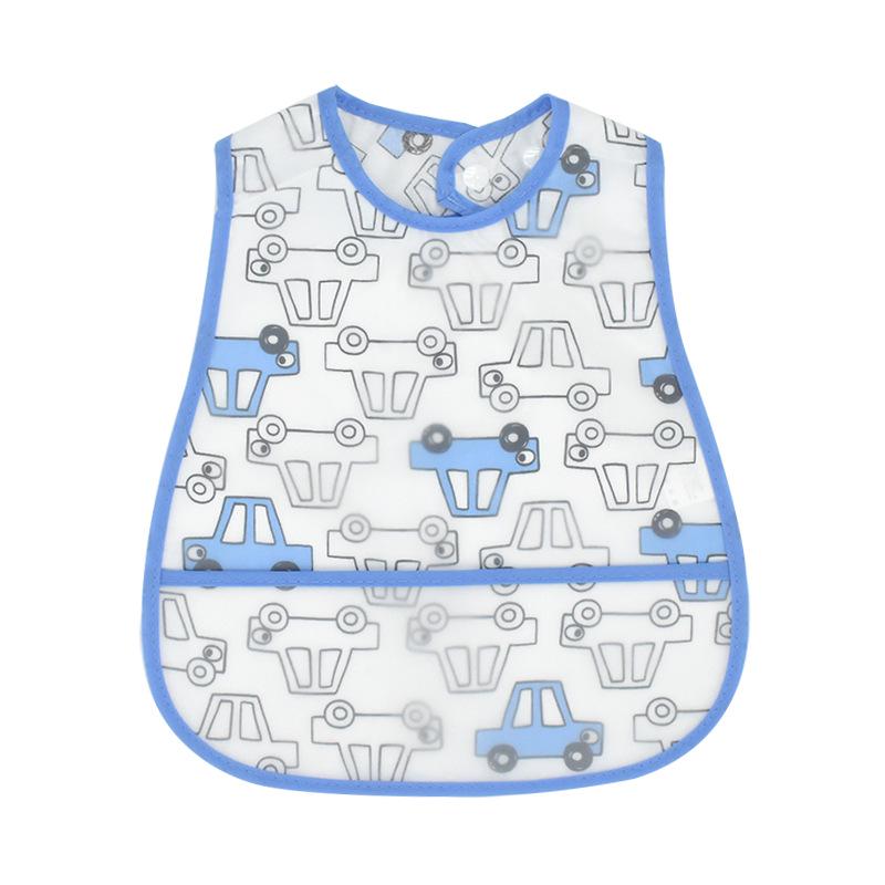 Waterproof Cartoon Baby Bib - Adjustable EVA Cotton Feeding Bib for Boys & Girls
