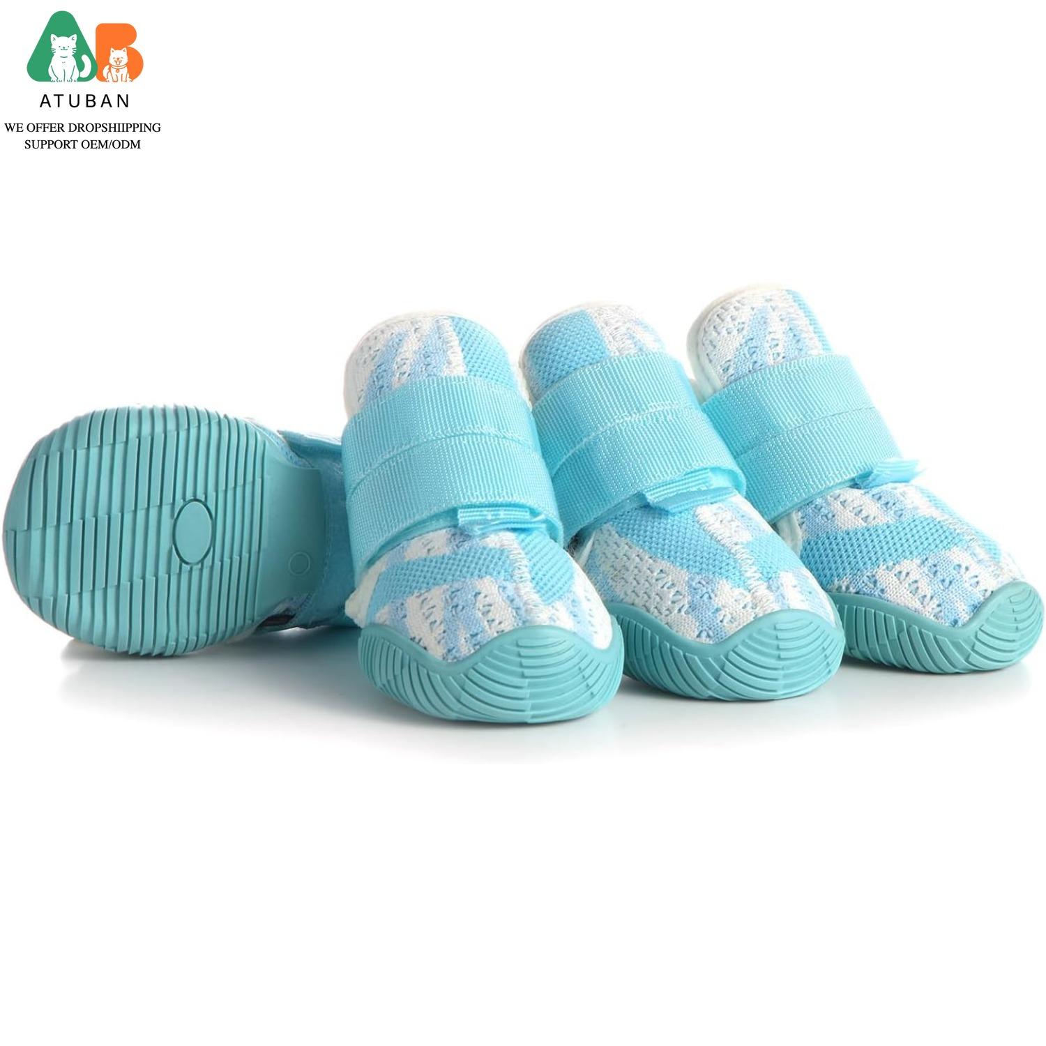 

Breathable Dog Boots for Dogs,Non-Slip Dog Shoes for Winter Snow and Summer Hot Pavement,Lightweight Paw Protector Dog Booties Size1 синий