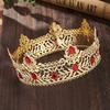 Gold Color King Crowns for Men, Royal Crown with Black Rhinestone, Birthday Crown for Men, Wedding Cosplay Prom Party Decoratios