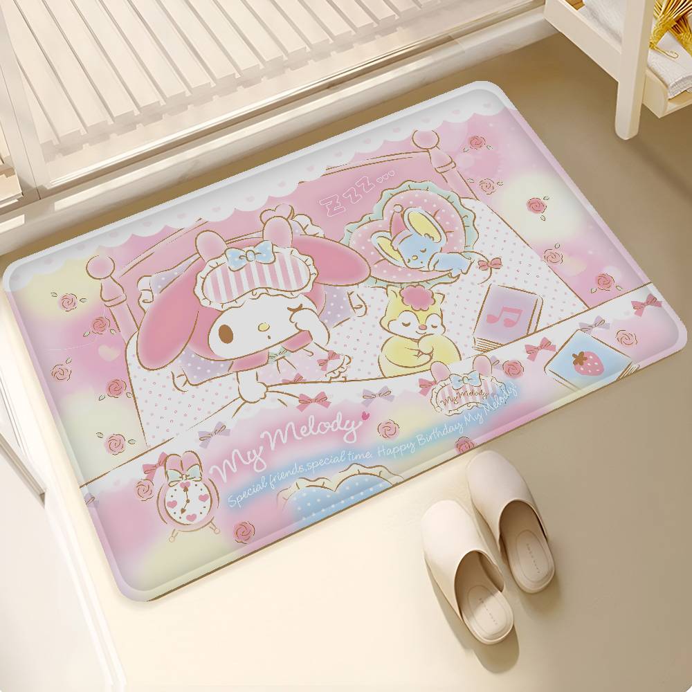 My M-melody Lovely Room Mats Anti-slip Absorb Water Long Strip Cushion Bedroon Mat Household Carpets