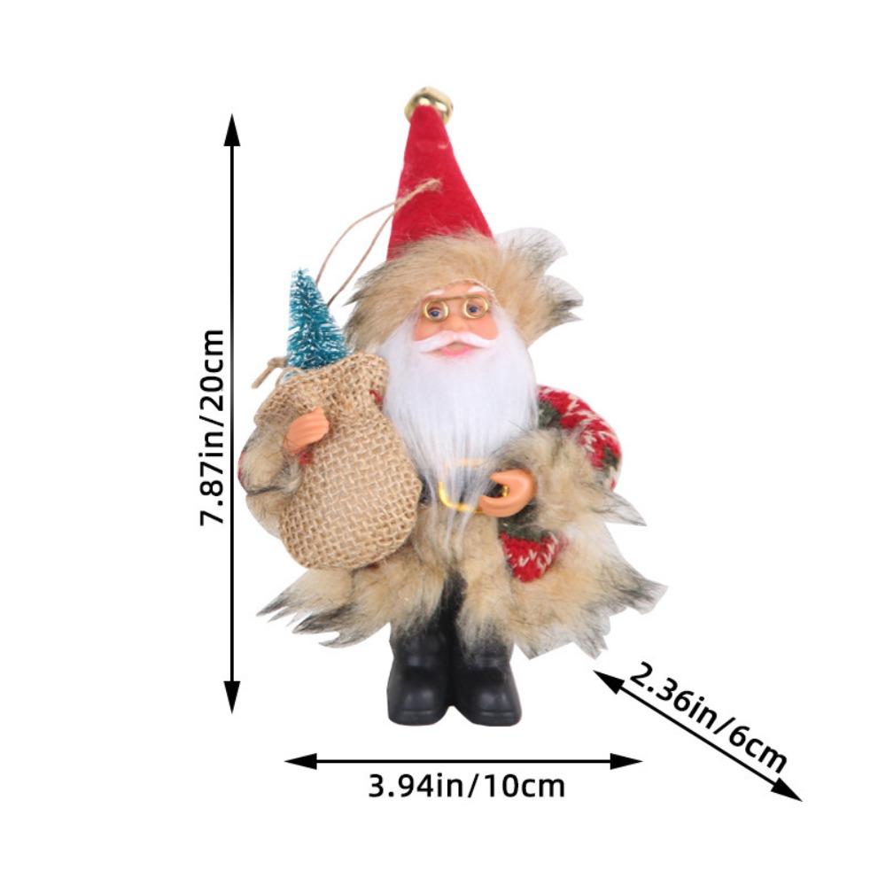 20cm Santa Claus Standing Ornament Christmas Tree Hanging Ornaments Holiday Decorations Christmas Decoration Santa Claus Doll