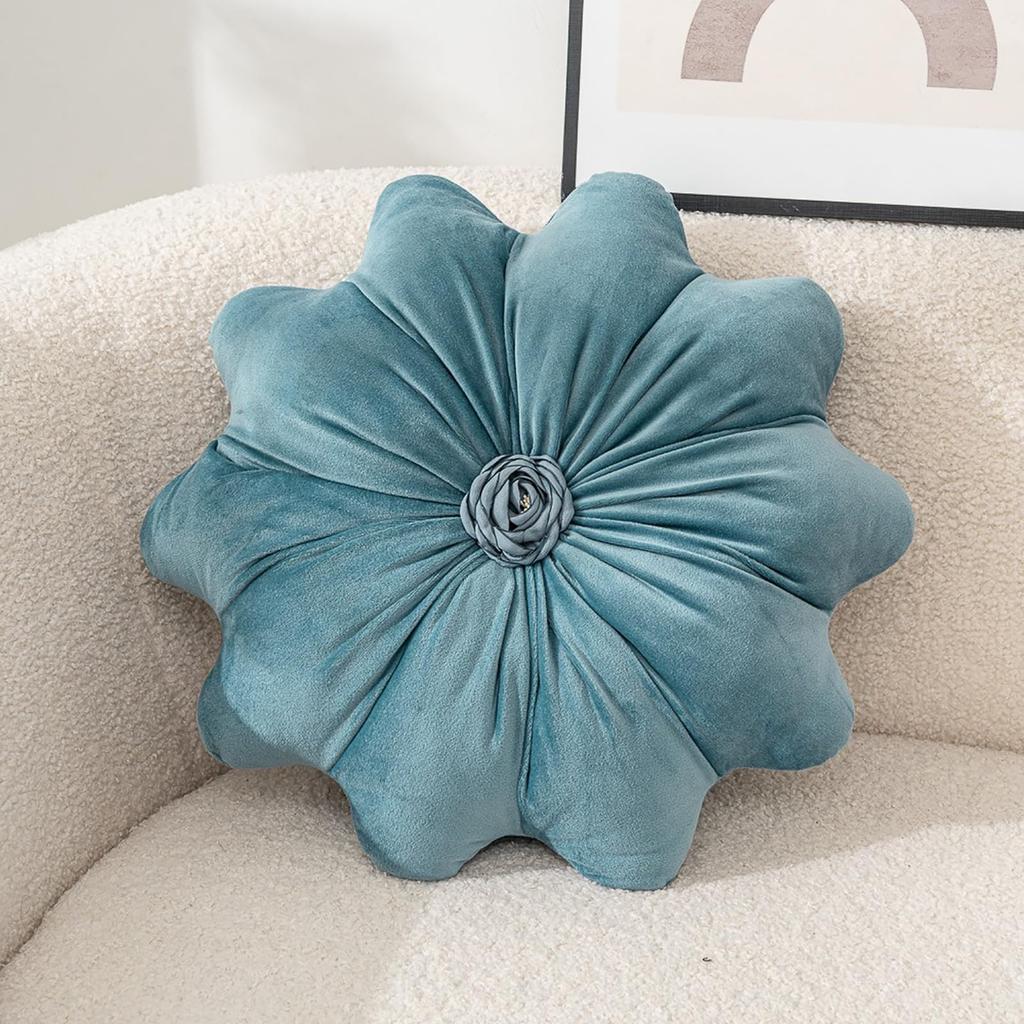 Sunflower Shaped Decorative Throw Pillow Flower Design Cushion Soft Plush Fabric for Sofa Bedroom Living Room Minimalist Style