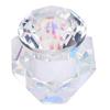   Nail Art Dappen Bowl Glass Cup with Lid Elegant Shape for Nail Brush Washing Jewelry Storage Container  