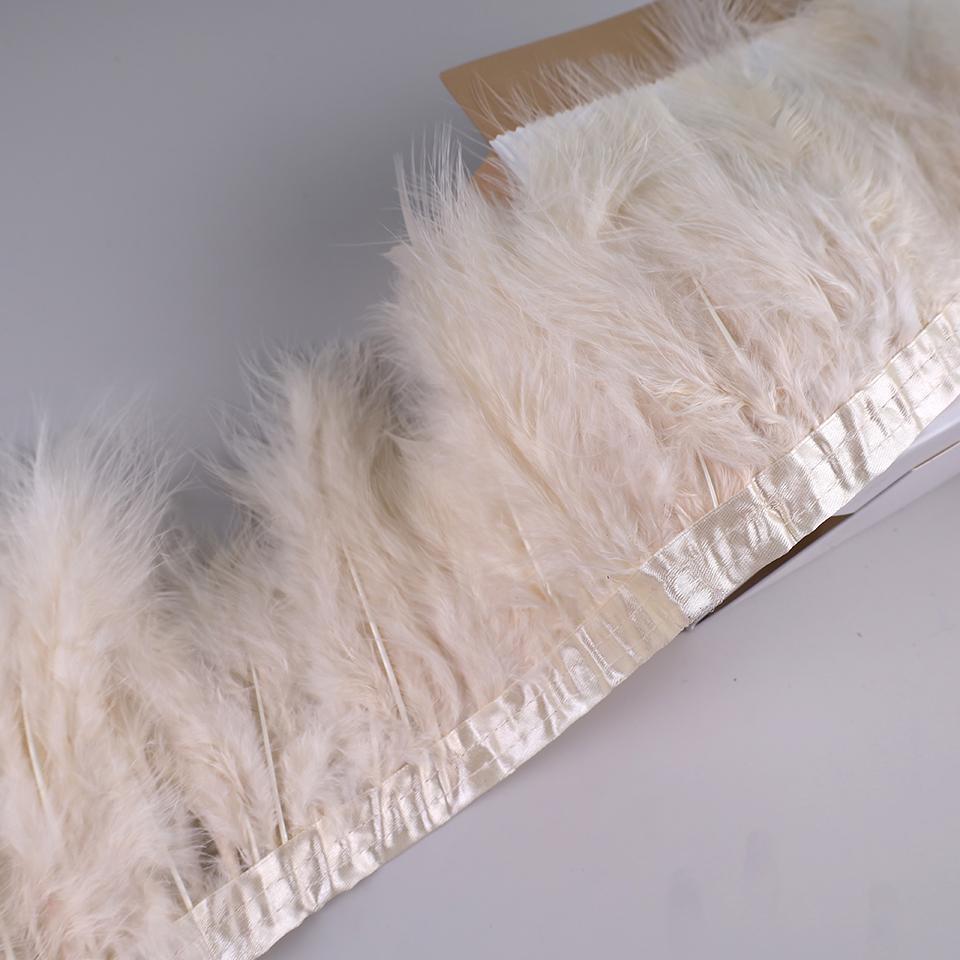 10Meters Marabou Feather Fringe Ribbon Turkey Feathers Trims for Wedding Feather Dress for Decoration Sewing Crafts