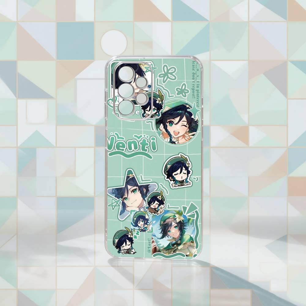 

genshin impact Venti Phone Case Transparent Silicone Soft For Samsung S25,S24,S21,S22,S23,S30,Ultra,S20,Plus,Fe Samsung S10
